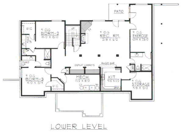 Bungalow Floor Plan - Lower Floor Plan #112-153