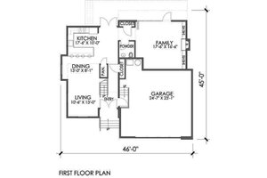 Floor Plan - Main Floor for Modern House Plan #518-4 - 3 bed, 3.5 bath