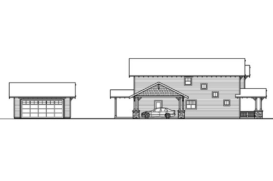Exterior - Other Elevation for Craftsman House Plan #124-610 - 3 bed, 2.5 bath