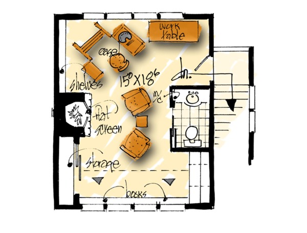 Home Plan - Traditional Floor Plan - Upper Floor Plan #942-53