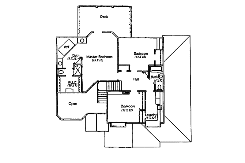Home Plan - Floor Plan - Upper Floor for Traditional House Plan #945-36 - 3 bed, 2.5 bath