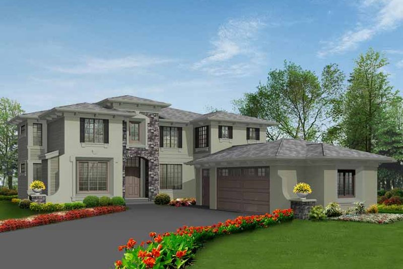 Home Plan - Prairie Exterior - Front Elevation Plan #132-443