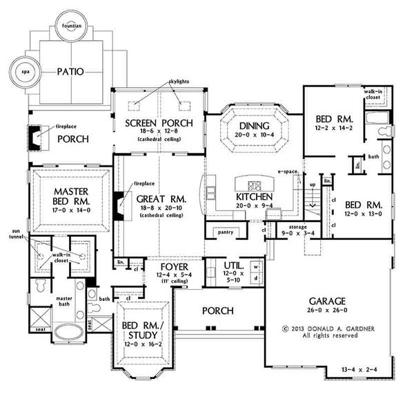 Country Floor Plan - Main Floor Plan #929-969
