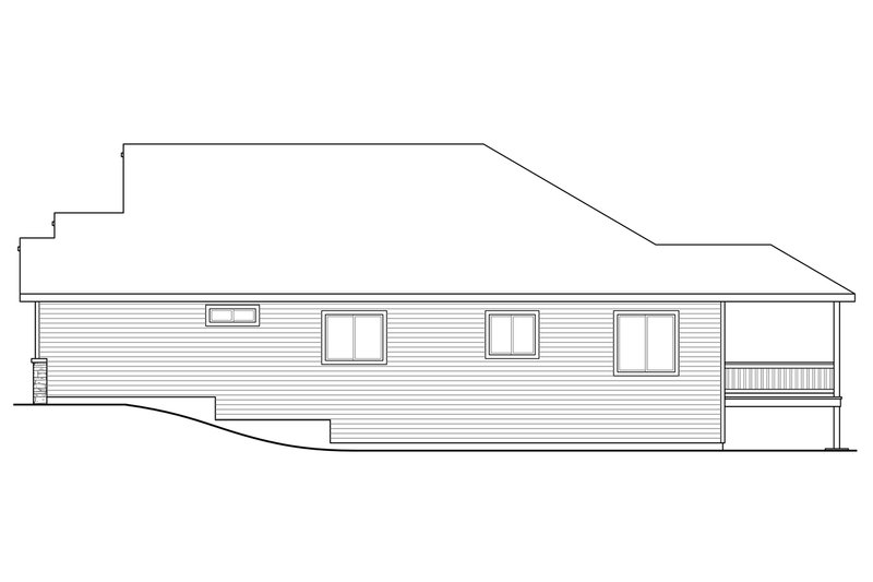 House Blueprint - Exterior - Other Elevation 1 for Traditional House Plan #124-1007 - 3 bed, 2 bath