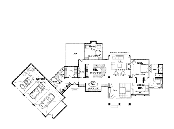 Craftsman Floor Plan - Main Floor Plan #928-198