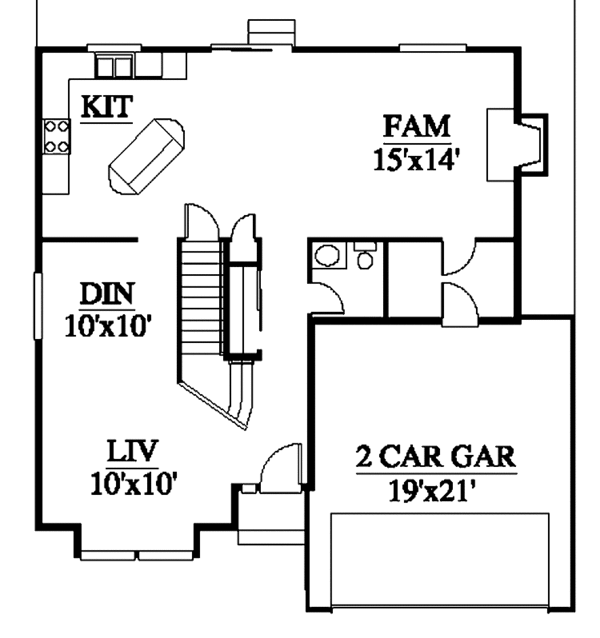 Contemporary Floor Plan - Main Floor Plan #951-14