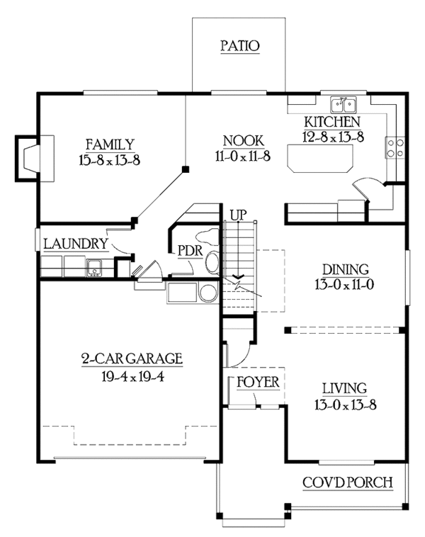 Architectural House Design - Prairie Floor Plan - Main Floor Plan #132-306