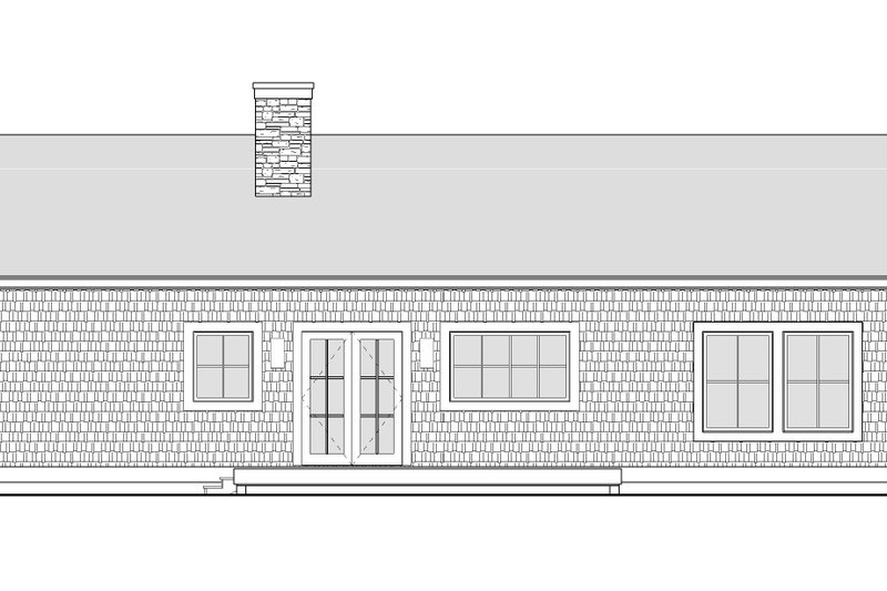 Home Plan - Exterior - Rear Elevation 1 for Cabin House Plan #1114-6 - 3 bed, 2 bath