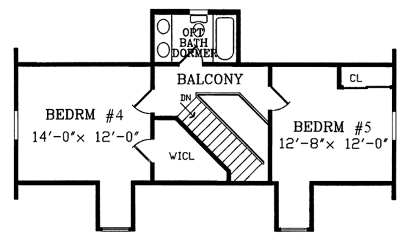 Dream House Plan - Country Floor Plan - Upper Floor Plan #314-207