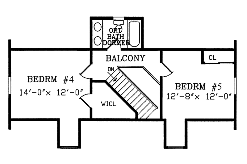 House Plan Design - Floor Plan - Upper Floor for Country House Plan #314-207 - 5 bed, 2.5 bath