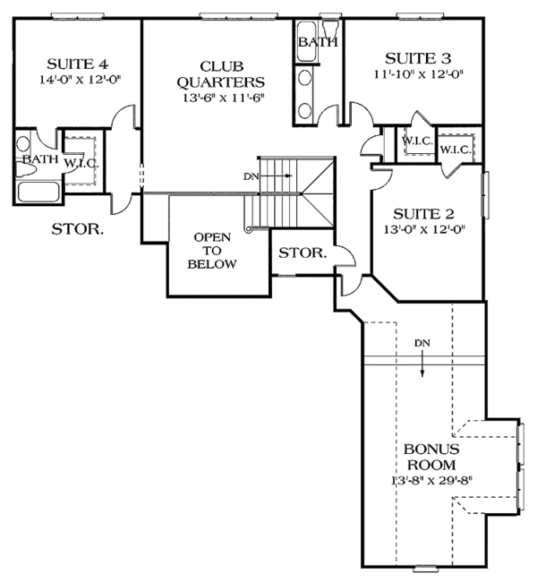 Home Plan - Victorian Floor Plan - Upper Floor Plan #453-174