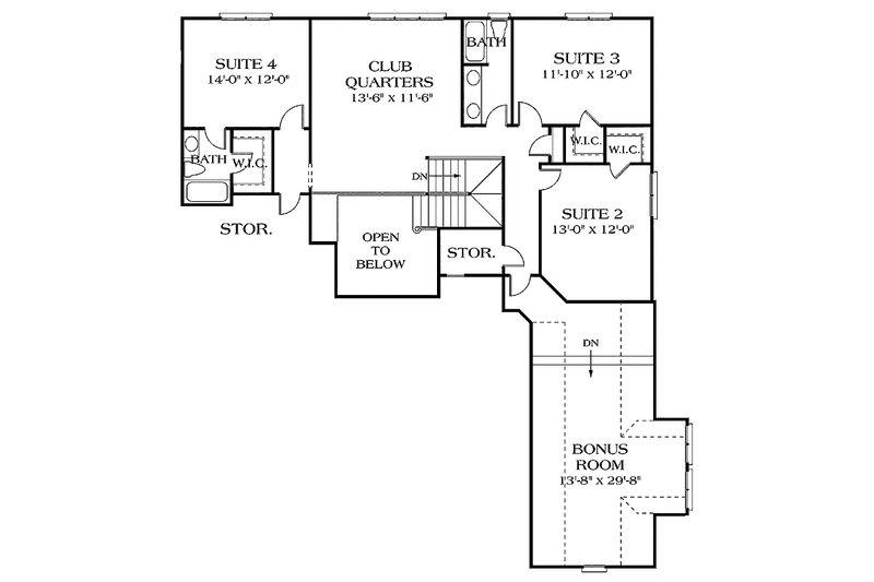 Home Plan - Floor Plan - Upper Floor for Victorian House Plan #453-174 - 4 bed, 3.5 bath