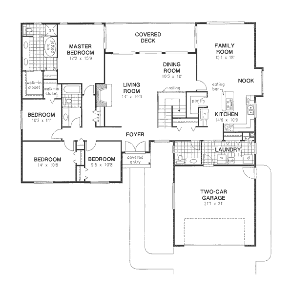 Traditional Floor Plan - Main Floor Plan #18-8960