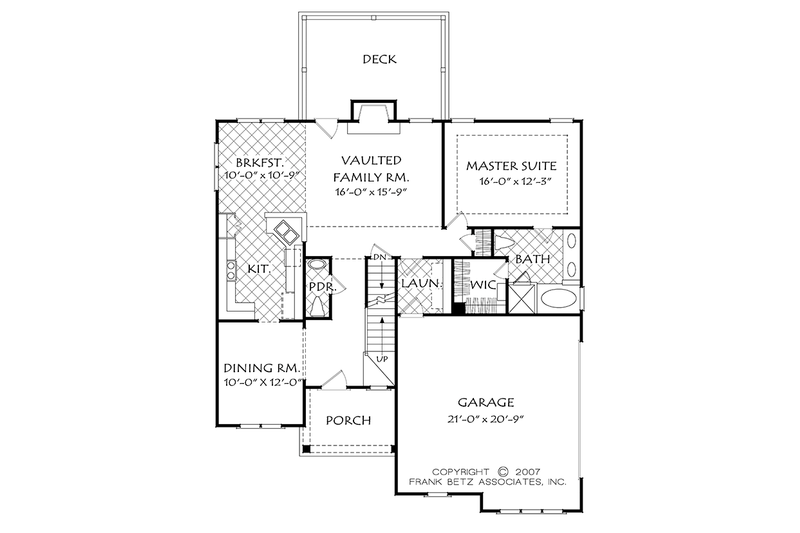 Home Plan - Floor Plan - Main Floor for Colonial House Plan #927-973 - 3 bed, 2.5 bath