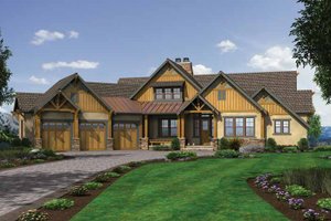 Craftsman Exterior - Front Elevation Plan #132-560