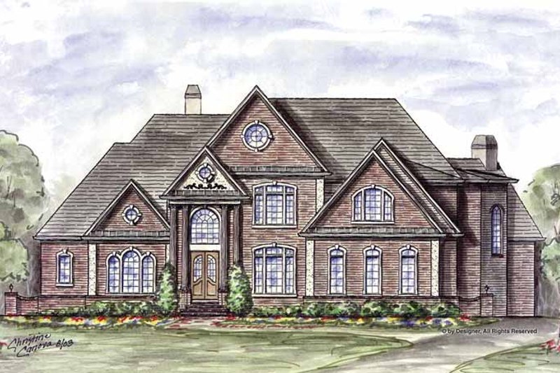 Home Plan - European Exterior - Front Elevation Plan #54-279