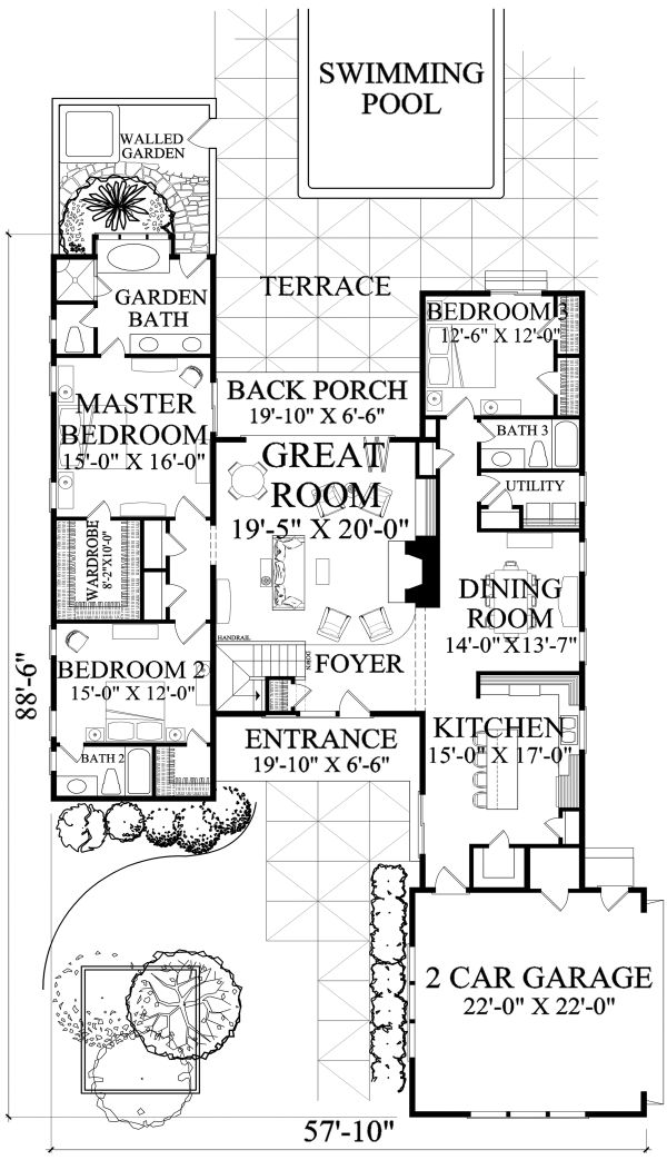 Dream House Plan - Craftsman Floor Plan - Main Floor Plan #137-377