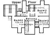 Colonial Style House Plan - 4 Beds 2.5 Baths 2737 Sq/Ft Plan #310-119 