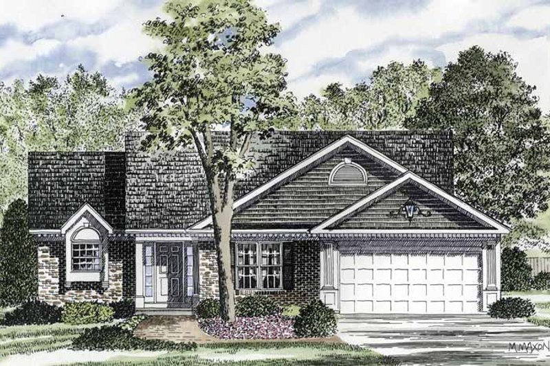 Architectural House Design - Ranch Exterior - Front Elevation Plan #316-178