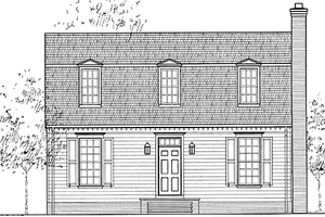 House Blueprint - Colonial Exterior - Front Elevation Plan #992-5