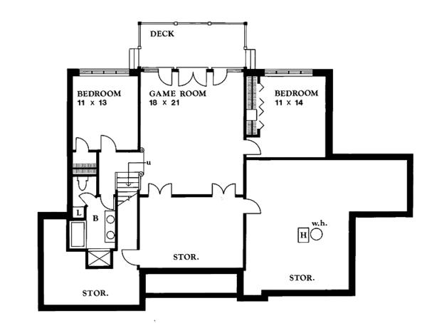 House Design - Tudor Floor Plan - Upper Floor Plan #1016-16