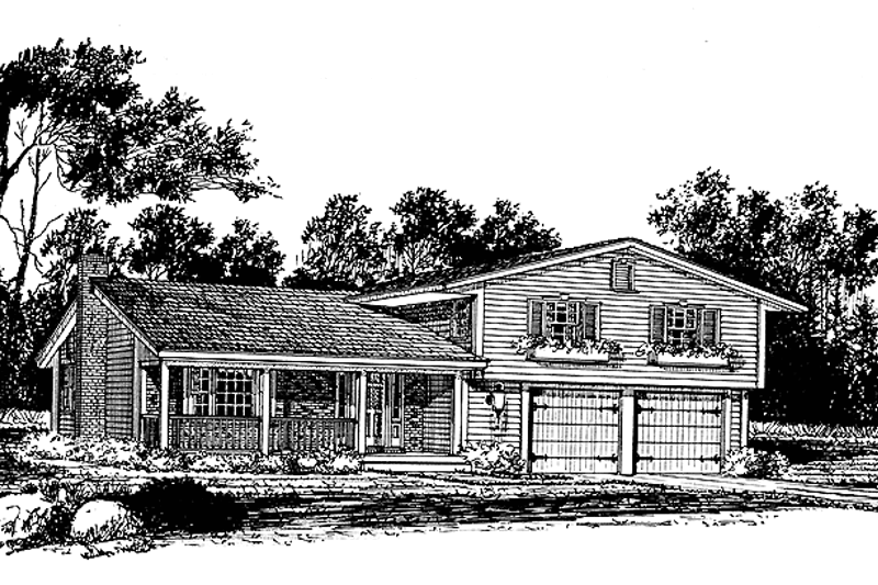 House Blueprint - Contemporary Exterior - Front Elevation Plan #315-123