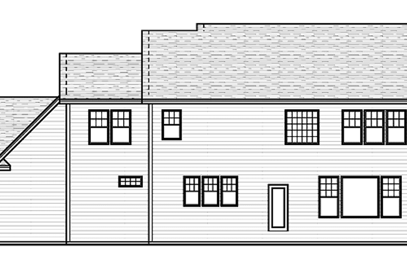 Home Plan - Exterior - Rear Elevation for European House Plan #51-645 - 4 bed, 2.5 bath