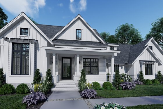 Exterior - Front Elevation 9 for Farmhouse House Plan #120-262 - 3 bed, 2 bath