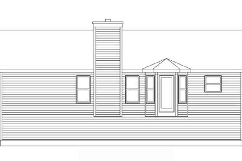 Home Plan - Exterior - Rear Elevation for Traditional House Plan #22-532 - 3 bed, 2 bath