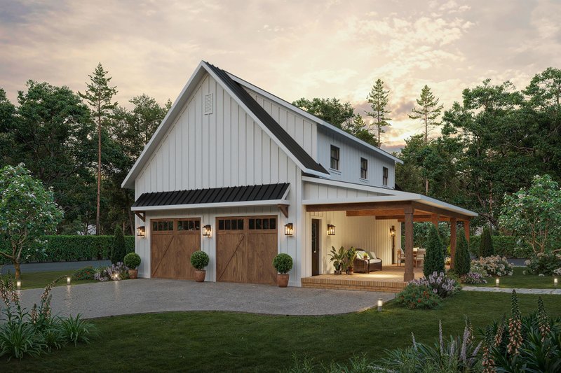 House Design - Exterior - Front Elevation 3 for Farmhouse House Plan #1117-29 - 1 bed, 1 bath
