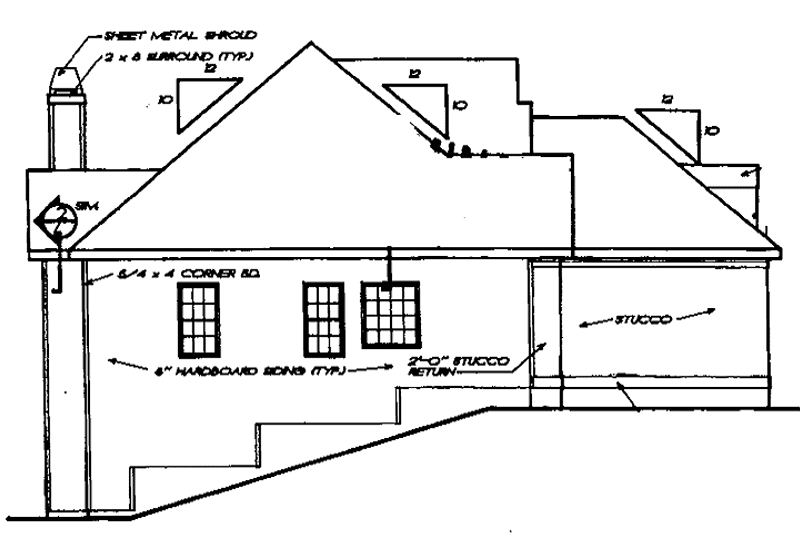 House Plan Design - Exterior - Other Elevation for Mediterranean House Plan #927-231 - 3 bed, 2 bath