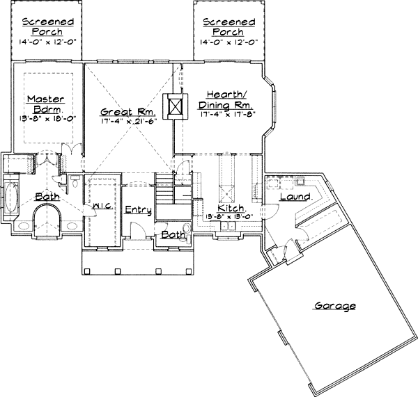 Dream House Plan - Southern Floor Plan - Main Floor Plan #31-123