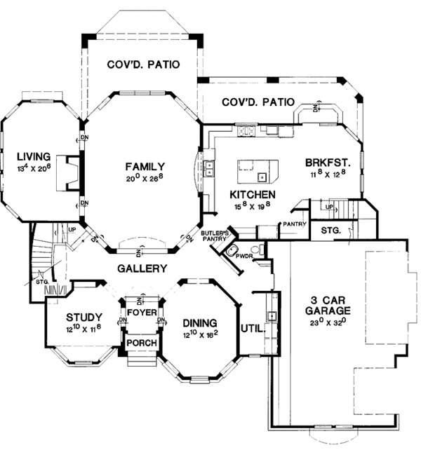 House Plan Design - Contemporary Floor Plan - Main Floor Plan #472-212
