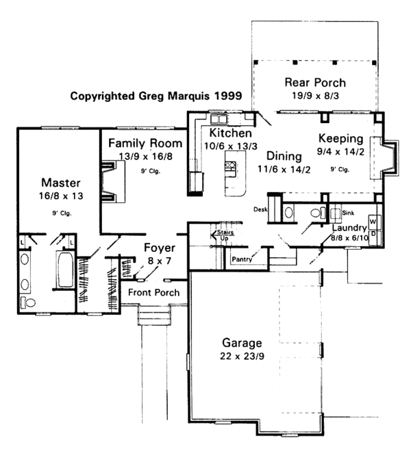 Home Plan - Traditional Floor Plan - Main Floor Plan #41-177