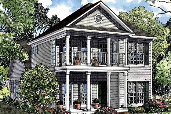 Exterior - Front Elevation 3 for Classical House Plan #17-3095 - 3 bed, 2.5 bath