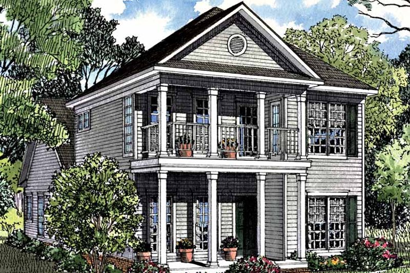 Architectural House Design - Exterior - Front Elevation 3 for Classical House Plan #17-3095 - 3 bed, 2.5 bath