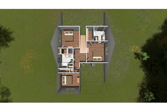 Floor Plan - Upper Floor 1 for Farmhouse House Plan #513-2215 - 4 bed, 3.5 bath