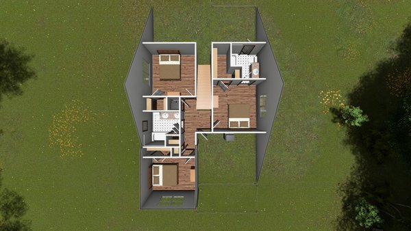 Farmhouse Floor Plan - Upper Floor Plan #513-2215