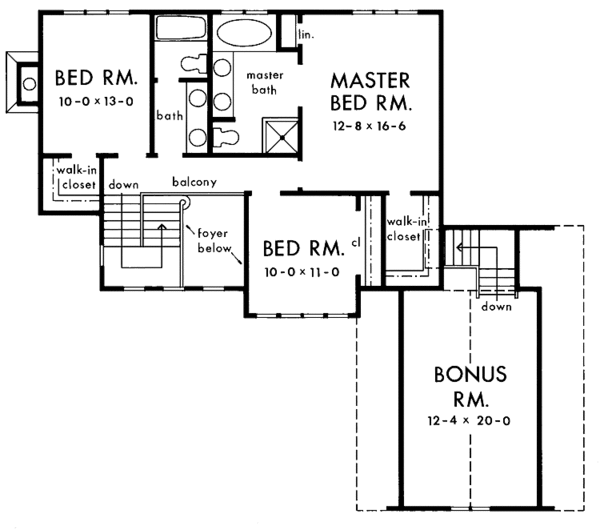 Dream House Plan - Country Floor Plan - Upper Floor Plan #929-95