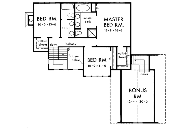 Home Plan - Floor Plan - Upper Floor for Country House Plan #929-95 - 3 bed, 2.5 bath