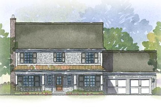 Exterior - Front Elevation for Traditional House Plan #901-20 - 3 bed, 2.5 bath