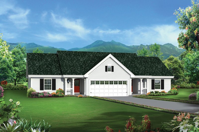 Dream House Plan - Colonial Exterior - Front Elevation Plan #57-636