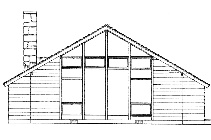Dream House Plan - Exterior - Rear Elevation for Contemporary House Plan #72-540 - 3 bed, 1 bath