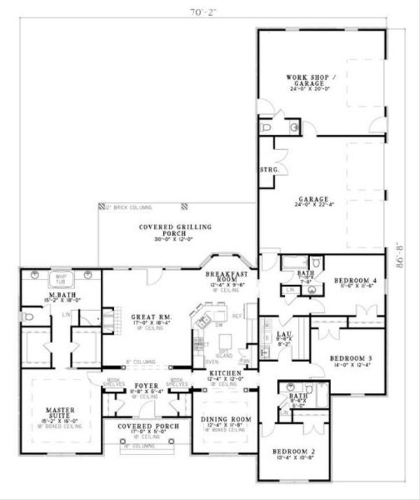 Traditional Floor Plan - Main Floor Plan #17-648