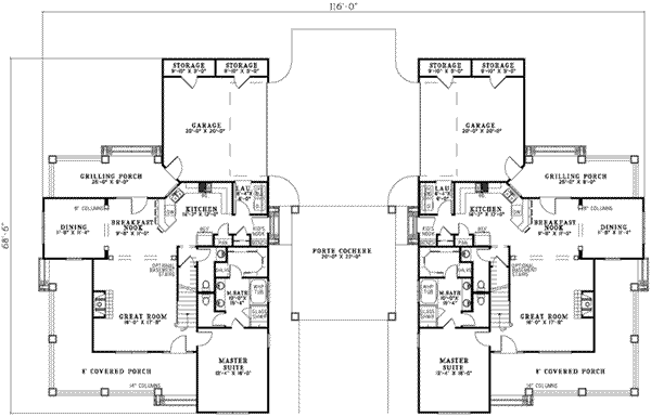 Home Plan - Tudor Floor Plan - Main Floor Plan #17-2158