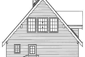 Exterior - Rear Elevation for Victorian House Plan #47-657 - 3 bed, 1.5 bath