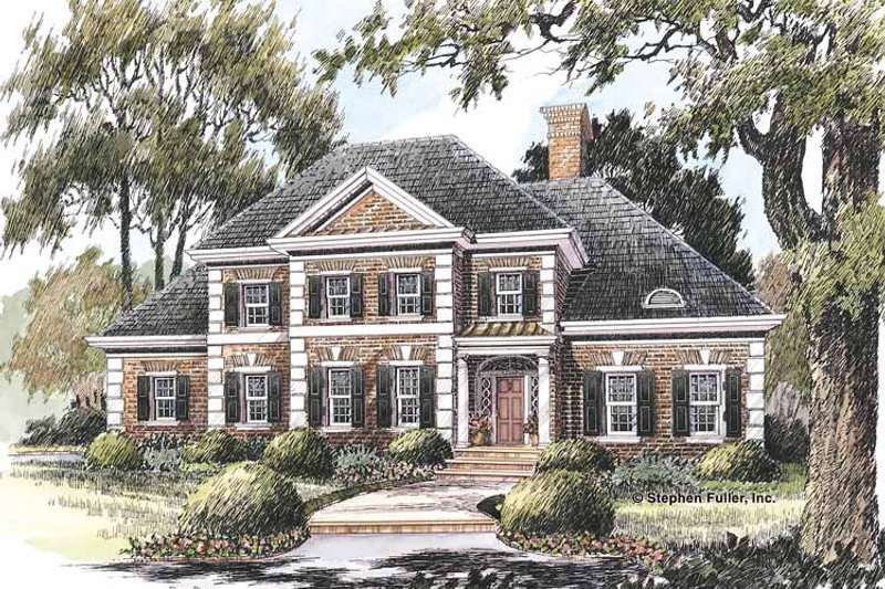 Home Plan - Exterior - Front Elevation 4 for Colonial House Plan #429-211 - 4 bed, 2.5 bath