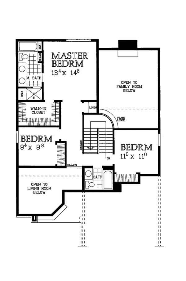 House Plan Design - Contemporary Floor Plan - Upper Floor Plan #72-953