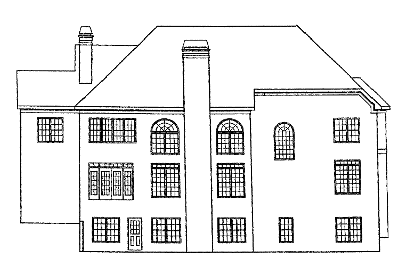 Home Plan - Exterior - Rear Elevation for European House Plan #927-199 - 5 bed, 4 bath