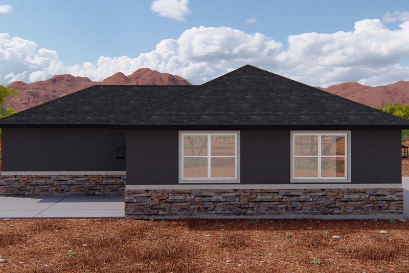 House Plan Design - Exterior - Other Elevation 2 for Traditional House Plan #1060-136, 1 bath